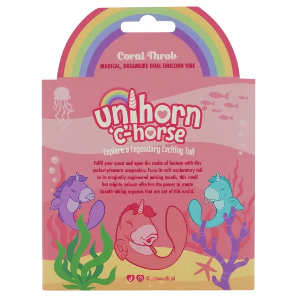 Unihorn C-Horse - G-punkts- och klitorisstimulerande vibrator (korall)