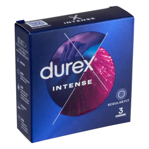Durex Intense - ribbad & prickad kondom (3 st)