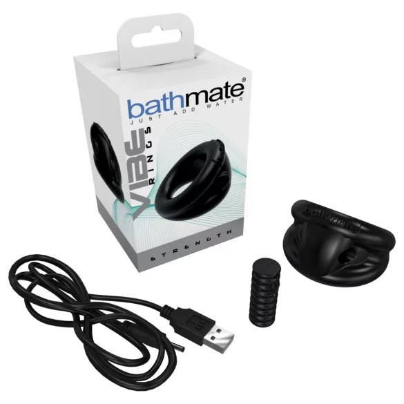 Bathmate Vibe Ring Strength - uppladdningsbar vibrerande peniering (svart)