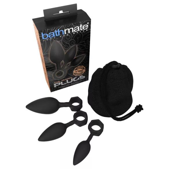 Bathmate Anal Training Plugs - analpluggsset (svart)