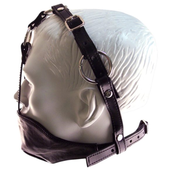 Rouge - lädermask med munkula - svart