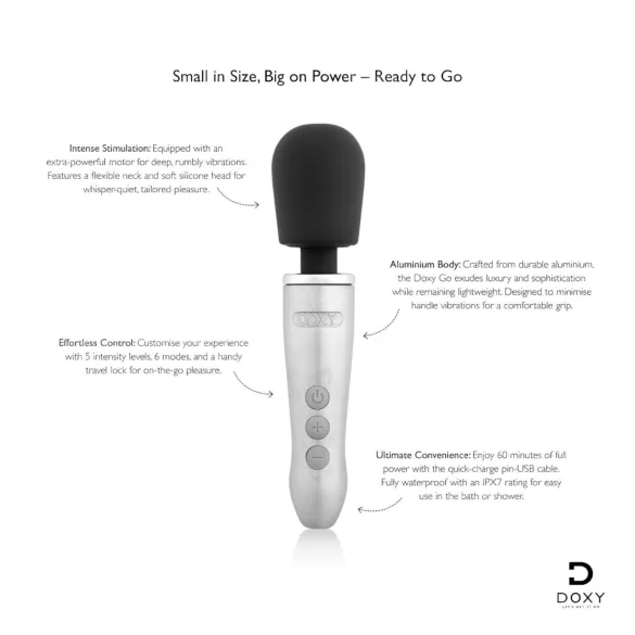 Doxy Go - massagevibrator - silver