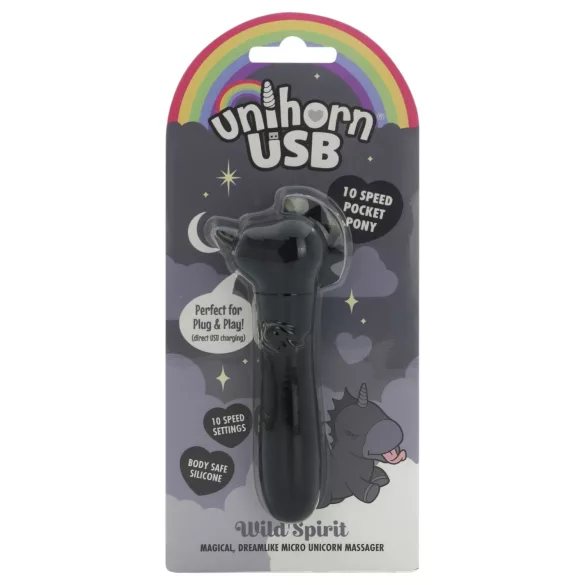 Unihorn Wild Spirit - uppladdningsbar minivibrator (svart)