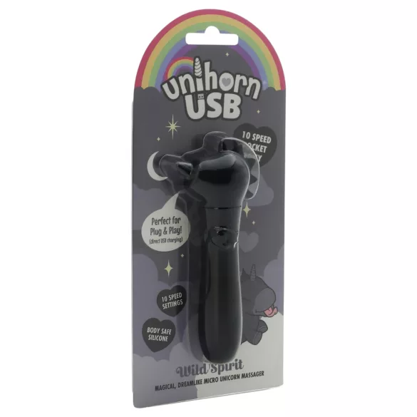Unihorn Wild Spirit - uppladdningsbar minivibrator (svart)