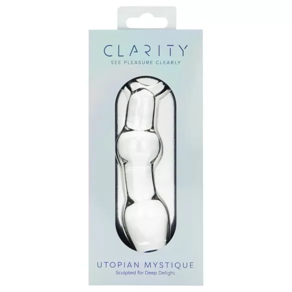 Clarity Utopian Mystique - räfflad analsexleksak i glas (transparent)