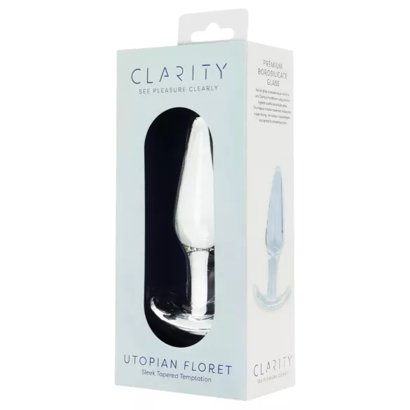 Clarity Utopian Floret - glas-analplugg (genomskinlig)