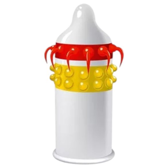 Egzo Lucky Dude - kondom med knottror och tentakler - 1 st