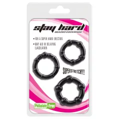 Lonely Stay Hard - penisring set - 3-pack - svart