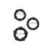 Lonely Stay Hard - svart penisring set (3 delar)