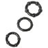 Lonely Stay Hard - svart penisring set (3 delar)