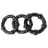 Lonely Stay Hard - svart penisring set (3 delar)