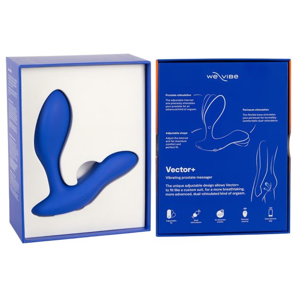 We-Vibe Vector+ - uppladdningsbar smart analvibrator - blå
