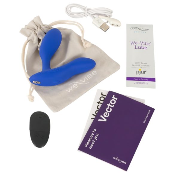 We-Vibe Vector+ - uppladdningsbar smart analvibrator - blå
