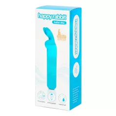   Happyrabbit - vibratorbullet med kaninöron - uppladdningsbar - blå