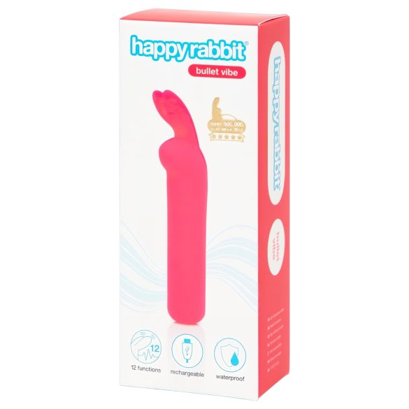Happyrabbit Bullet - uppladdningsbar kaninbulletvibrator (rosa)