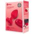 b-vibe heart - uppladdningsbar analvibrator med fjärr (röd)