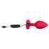 b-vibe heart - uppladdningsbar analvibrator med fjärr (röd)