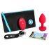 b-vibe heart - uppladdningsbar analvibrator med fjärr (röd)