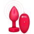 b-vibe heart - uppladdningsbar analvibrator med fjärr (röd)