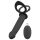 Svart Dubbel F - Påträdbar anal vibrator (svart)