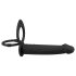 Svart Dubbel F - Påträdbar anal vibrator (svart)