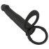 Svart Dubbel F - Påträdbar anal vibrator (svart)