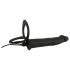 Svart Dubbel F - Påträdbar anal vibrator (svart)