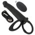 Svart Dubbel F - Påträdbar anal vibrator (svart)