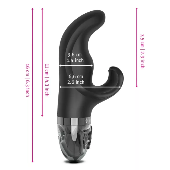 mystim Hop Hop Bob E-Stim - uppladdningsbar elektro vibrator (svart)