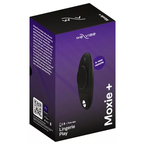 We-Vibe Moxie+ - bärbar klitorisstimulator med app- och fjärrkontroll (svart)