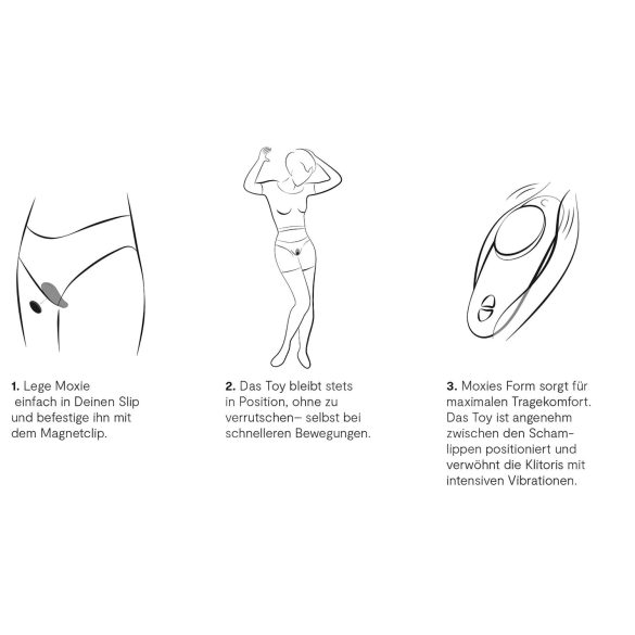 We-Vibe Moxie+ - klitorisstimulator med fjärrkontroll - svart