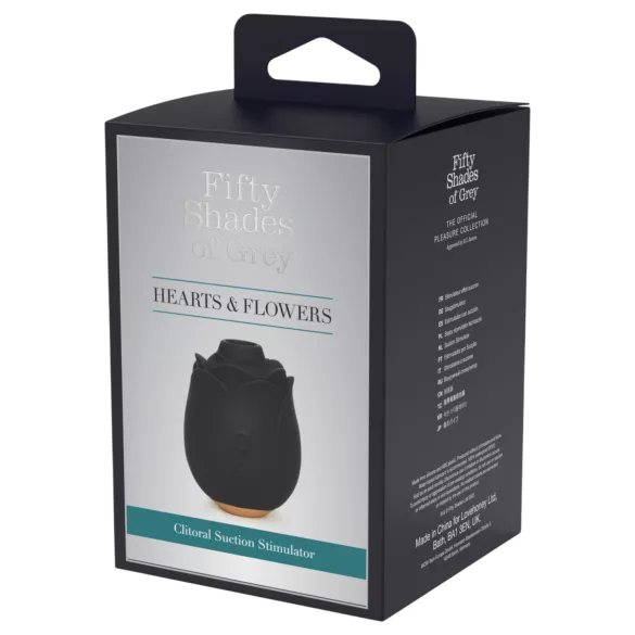 Fifty Shades of Grey - rosavibrator med lufttryck - svart