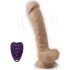 Silexd 8 - vibrator med fjärrkontroll - med pung - naturfärg