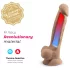 Silexd 8 - vibrator med fjärrkontroll - med pung - naturfärg