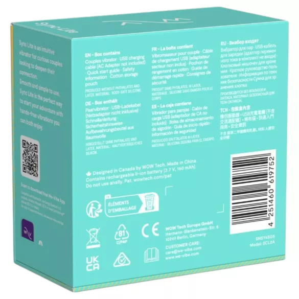 We-Vibe Sync Lite - Parvibrator med app- och fjärrkontroll (grön)