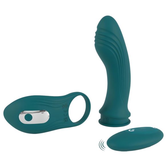 Couples Choice - vibrator för par - 3-i-1 modell - turkos
