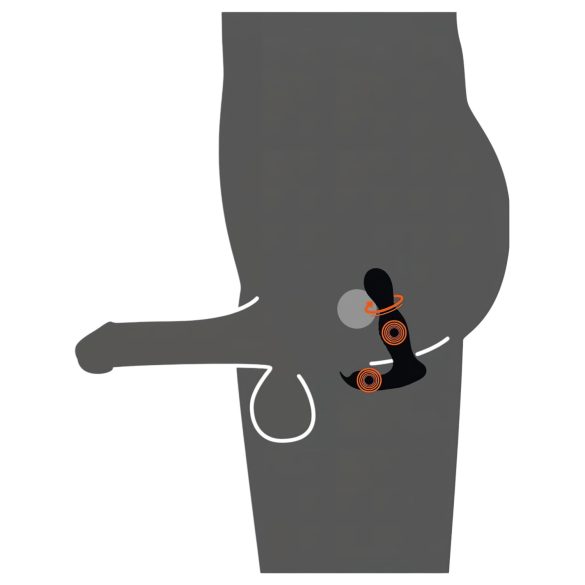 Rebel - prostatavibrator med fjärrkontroll 2i1 - svart