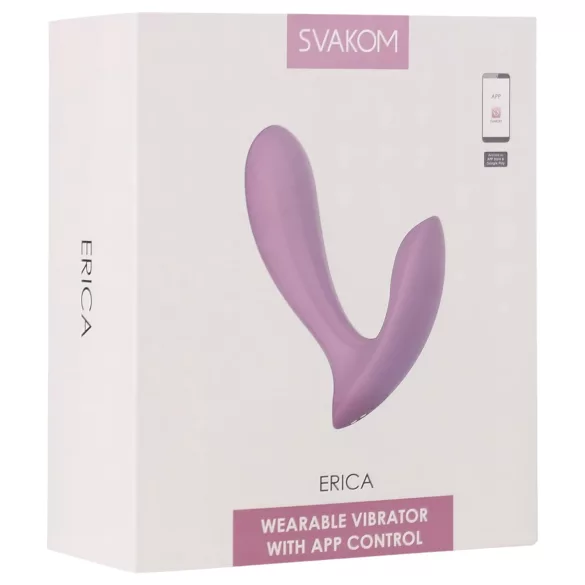 Svakom Erica - bärbar vibrator - uppladdningsbar silikon pink
