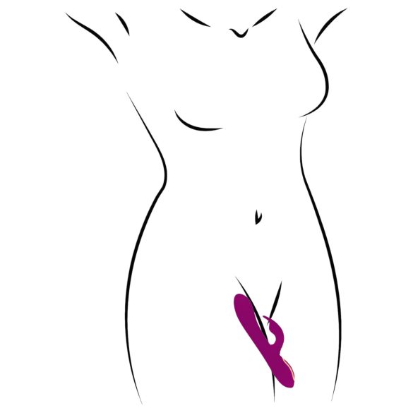 Javida - rabbitvibrator med pärlor och rotation - lila