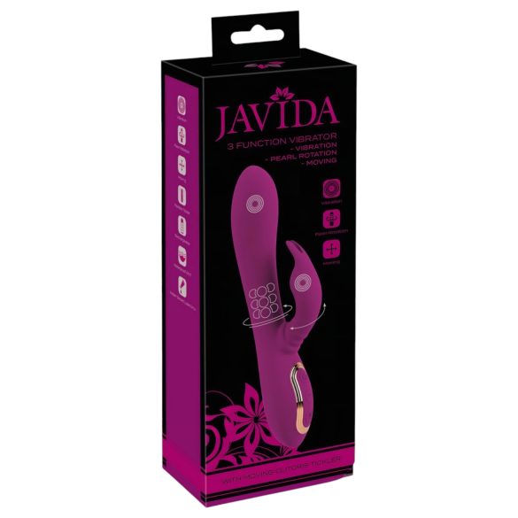 Javida - rabbitvibrator med pärlor och rotation - lila