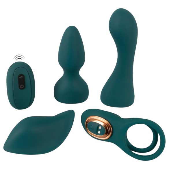 Couples Choice - Mångsidig 4-i-1 fjärrvibrator (turkos)