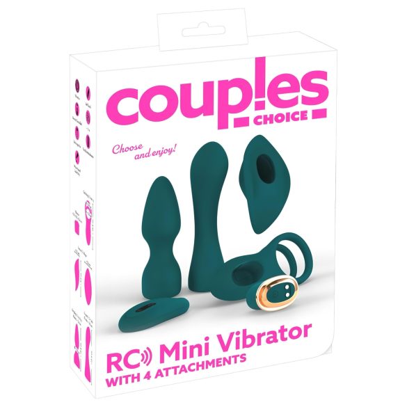 Couples Choice - vibrator för par med fjärrkontroll - 4 i 1 - turkos