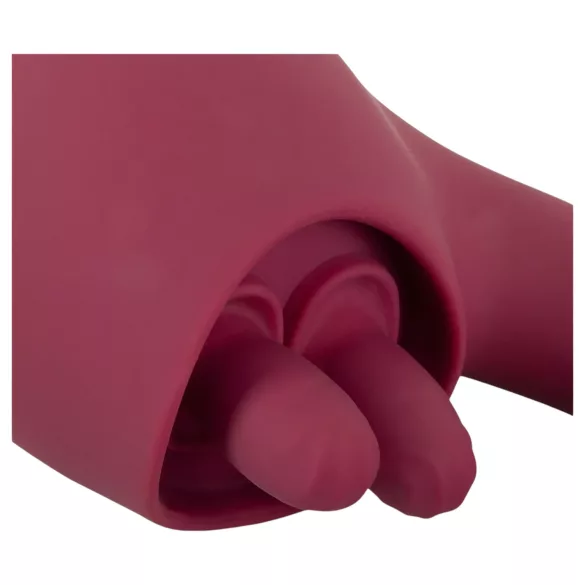 Javida - vibrator med tunga 2i1 - röd