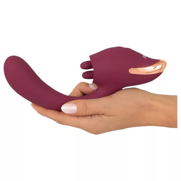 Javida - vibrator med tunga 2i1 - röd