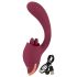 Javida - 2-i-1 tungan vibrator (röd)
