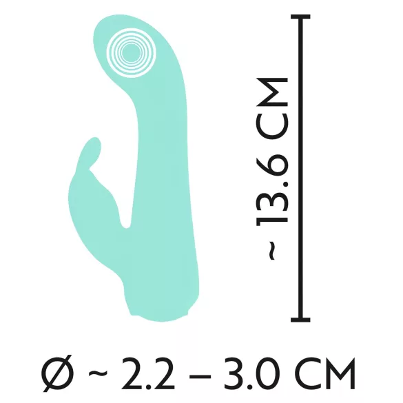 Cuties Mini 4 - rabbitvibrator - uppladdningsbar, vattentät - grön