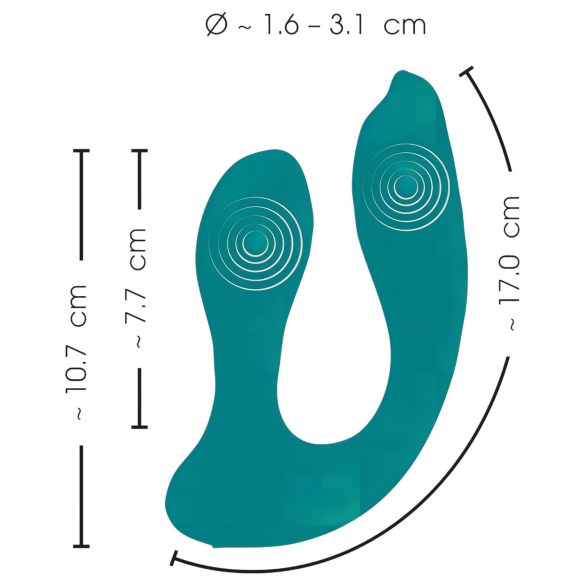 Couples Choice - bärbar vibrator - handsfree - turkos