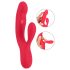 Smile Thumping Rabbit - uppladdningsbar 3-motors vibrator (röd)