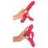 Smile Thumping Rabbit - uppladdningsbar 3-motors vibrator (röd)