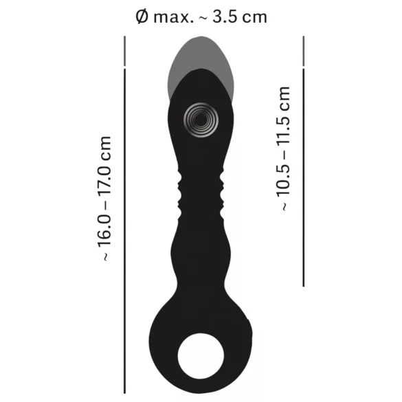 Eternal - vibrator med kraftiga stötar - svart